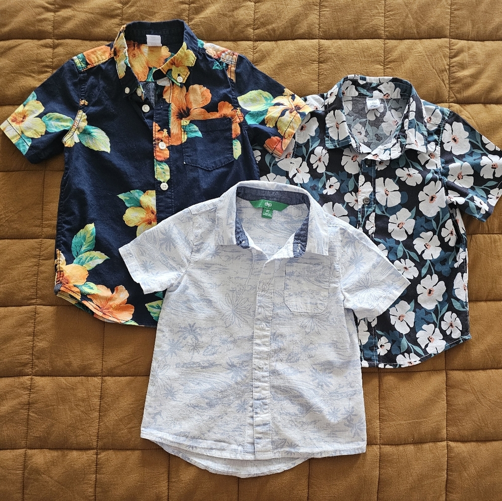 Aloha Floral Shirt Lot - Old Navy, GAP, dip sz 4T